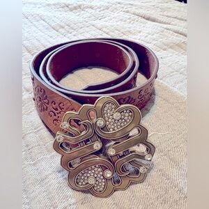 Miss Me studded leather belt 44”